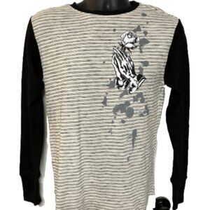 Salt Creek Men's Smal Long Sleeve Crew Neck Graphic Print cotton/polyester Shirt